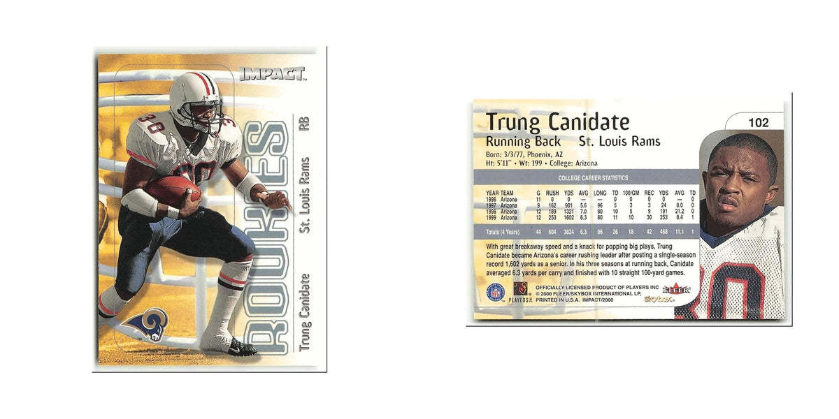 Trung Canidate Rookie 2000 Skybox Impact #102 St. Louis Rams Football Card NM