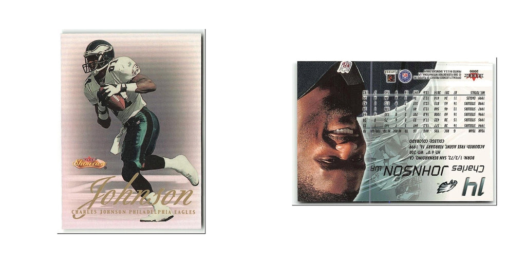 Charles Johnson 2000 Fleer Showcase #14 Philadelphia Eagles Football Card NM