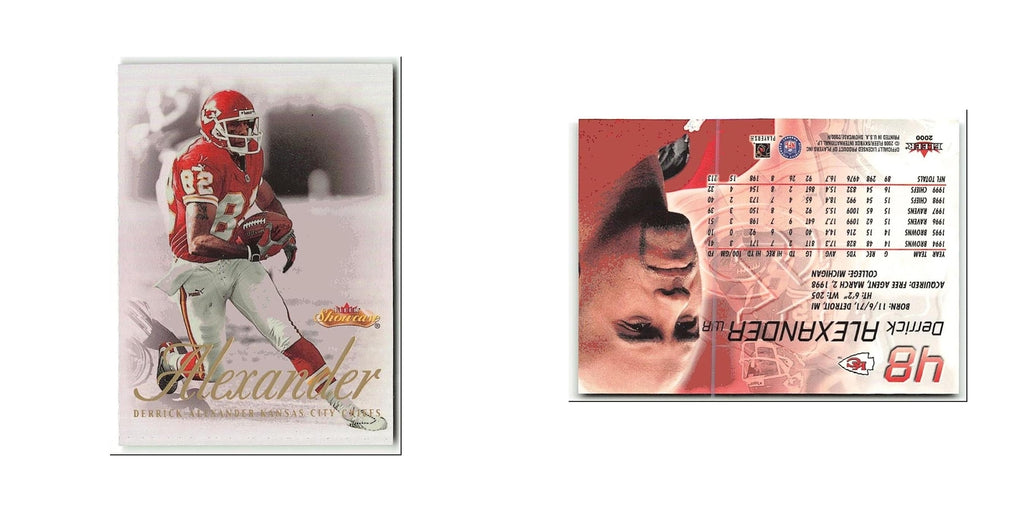 Derrick Alexander 2000 Fleer Showcase #48 Kansas City Chiefs Football Card NM