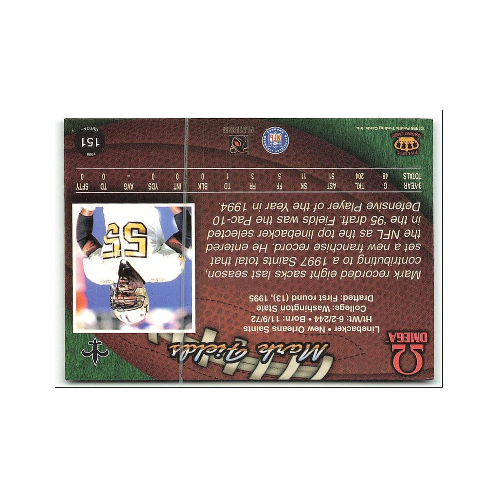 Mark Fields 1998 Pacific Omega #151 New Orleans Saints Football Card NM