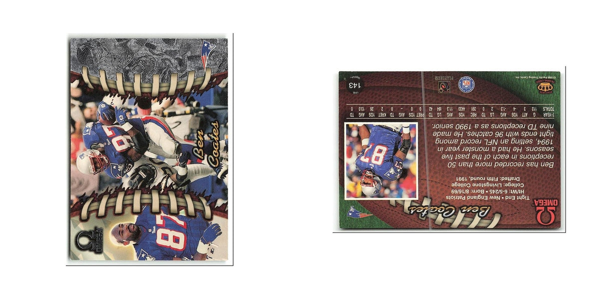 Ben Coates 1998 Pacific Omega #143 New England Patriots Football Card NM
