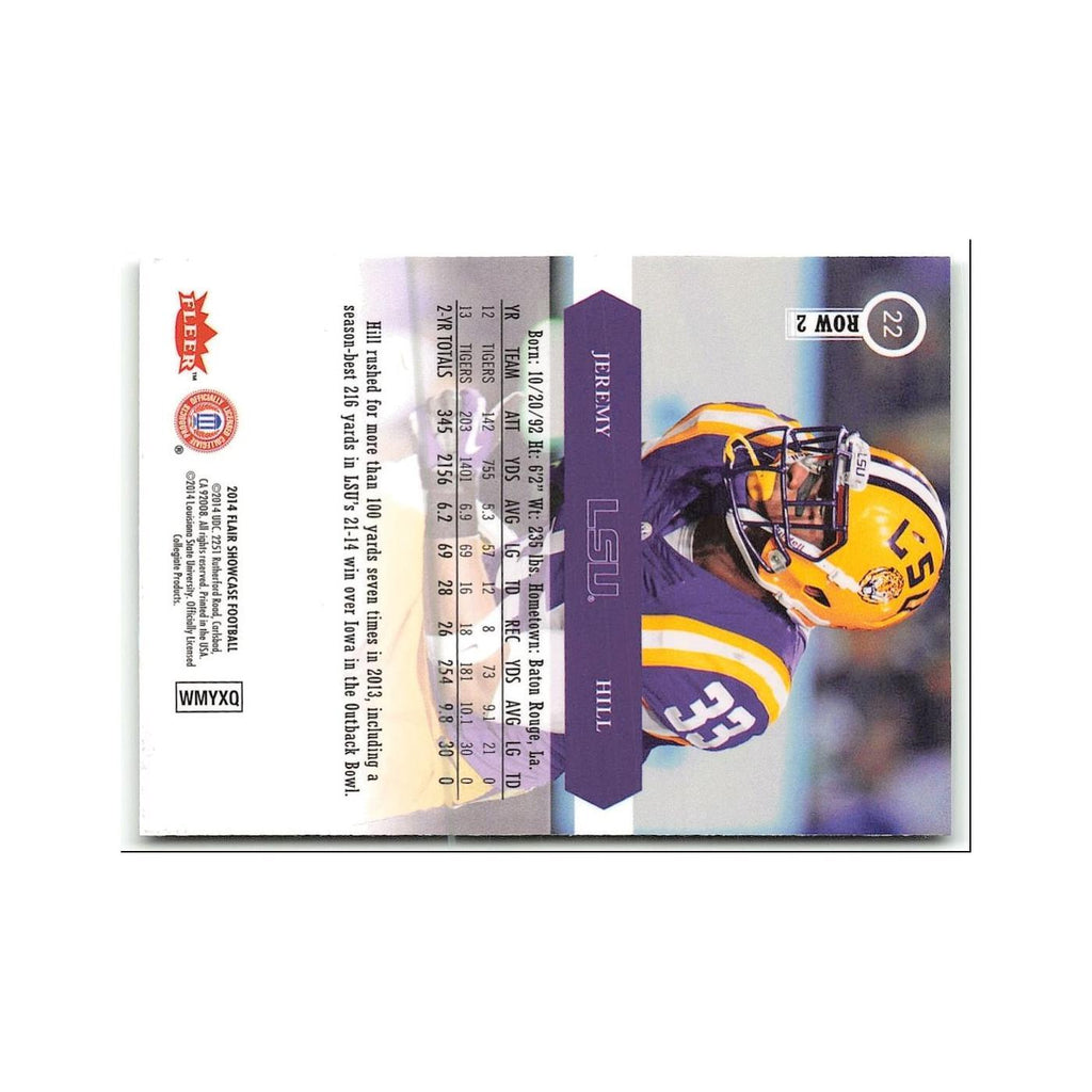 Jeremy Hill 2014 Flair Showcase #22 LSU Tigers Football Card NM