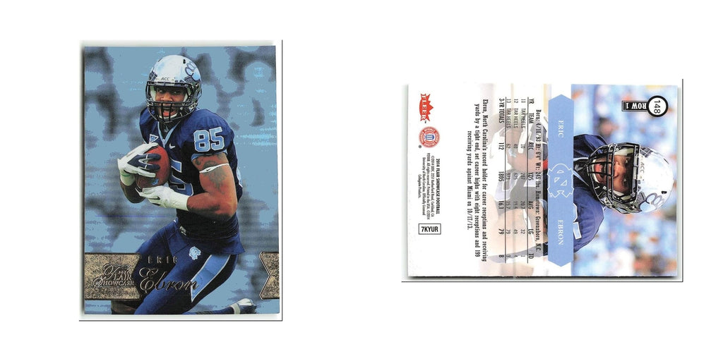 Eric Ebron 2014 Flair Showcase #148 North Carolina Tar Heels Football Card NM