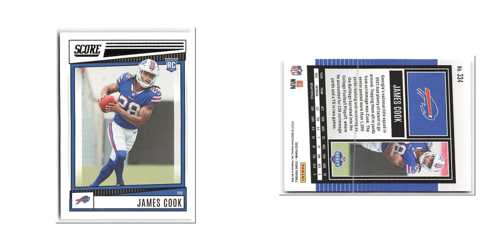 James Cook Rookie 2022 Score #334 Buffalo Bills Football Card NM
