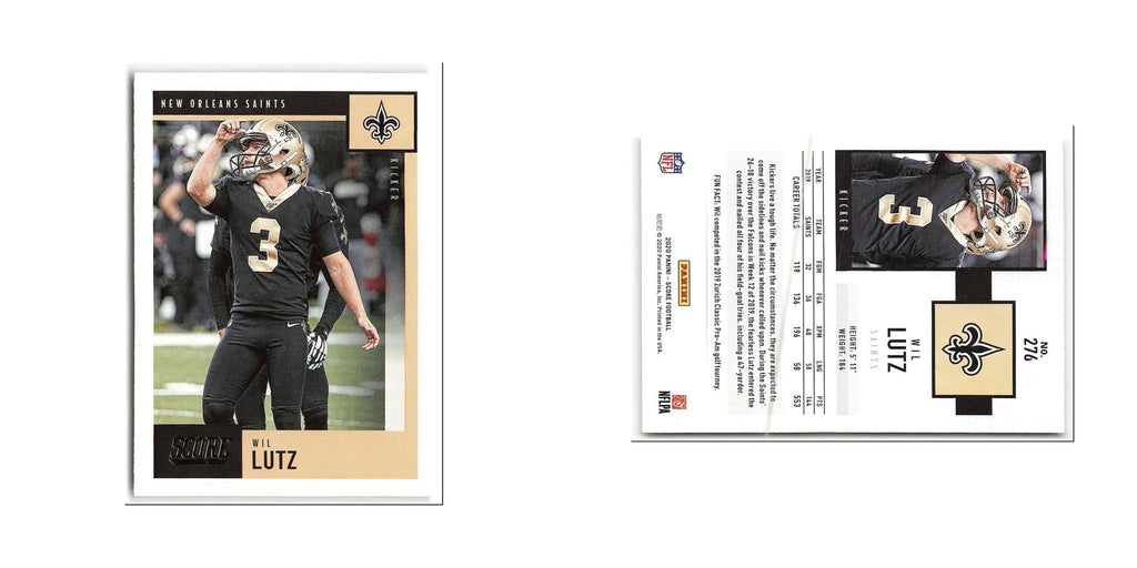 Wil Lutz 2020 Score #276 New Orleans Saints Football Card NM