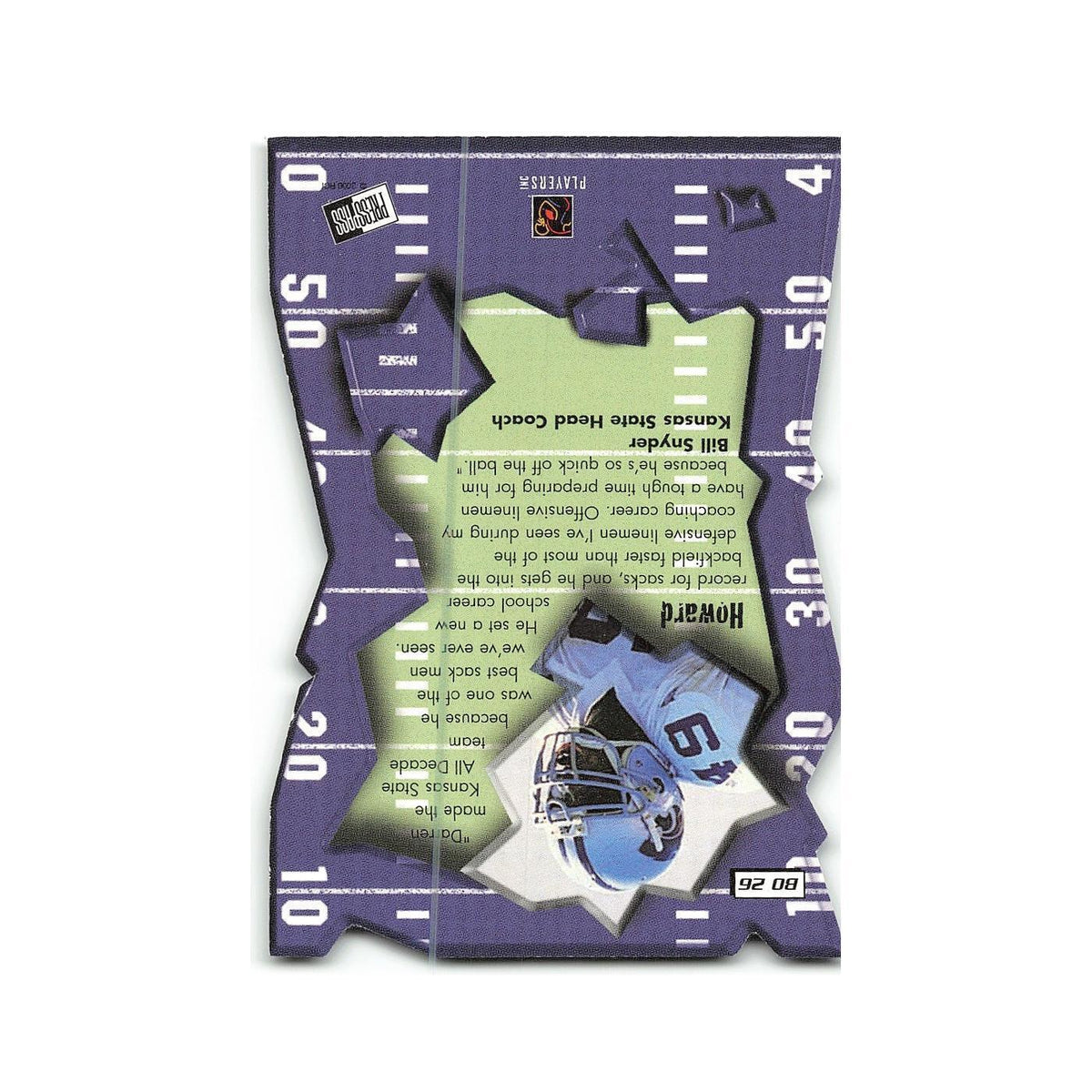 Darren Howard 2000 Press Pass Breakout #BO26 Kansas State Wildcats NM