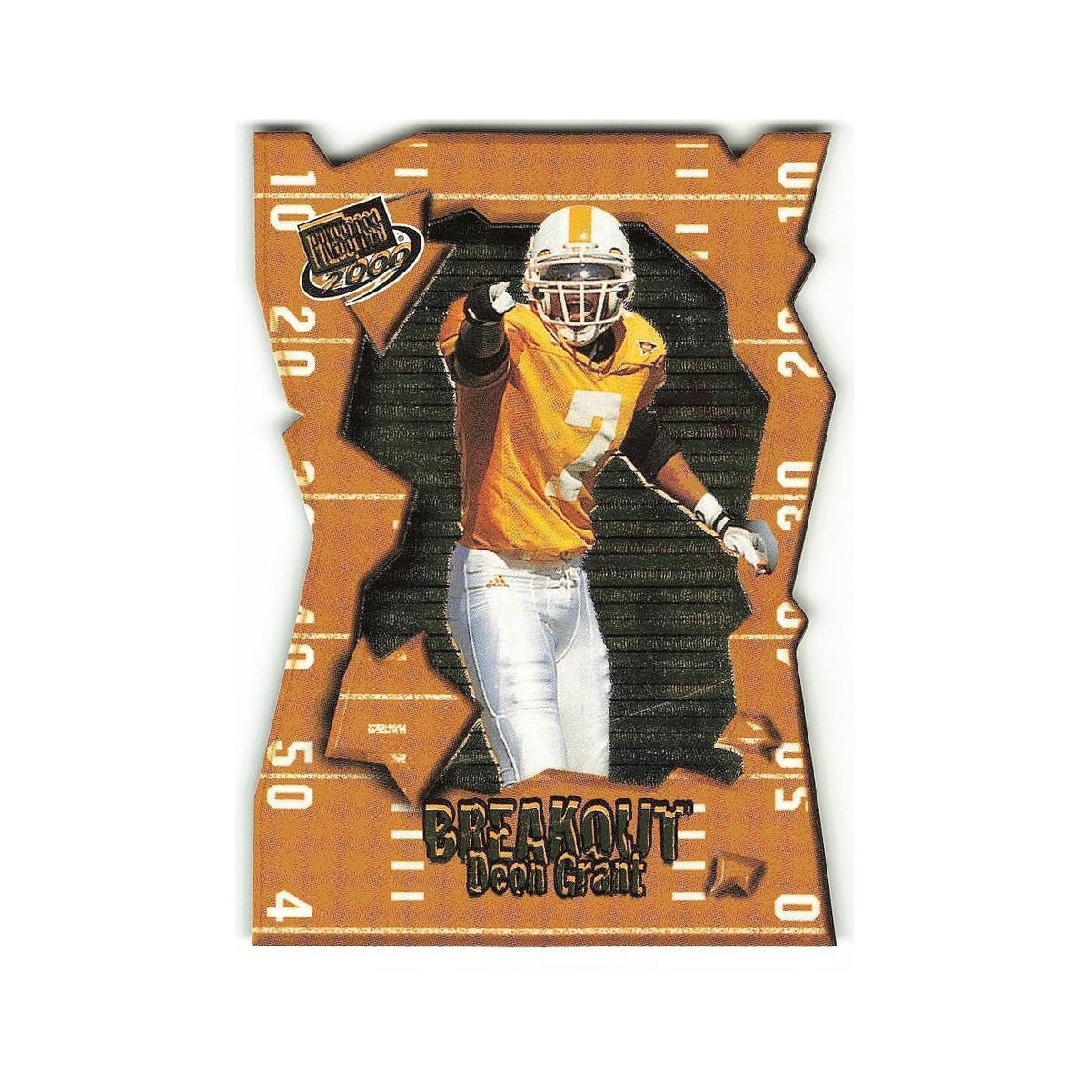 Deon Grant 2000 Press Pass Breakout #12 Tennessee Volunteers Football Card NM