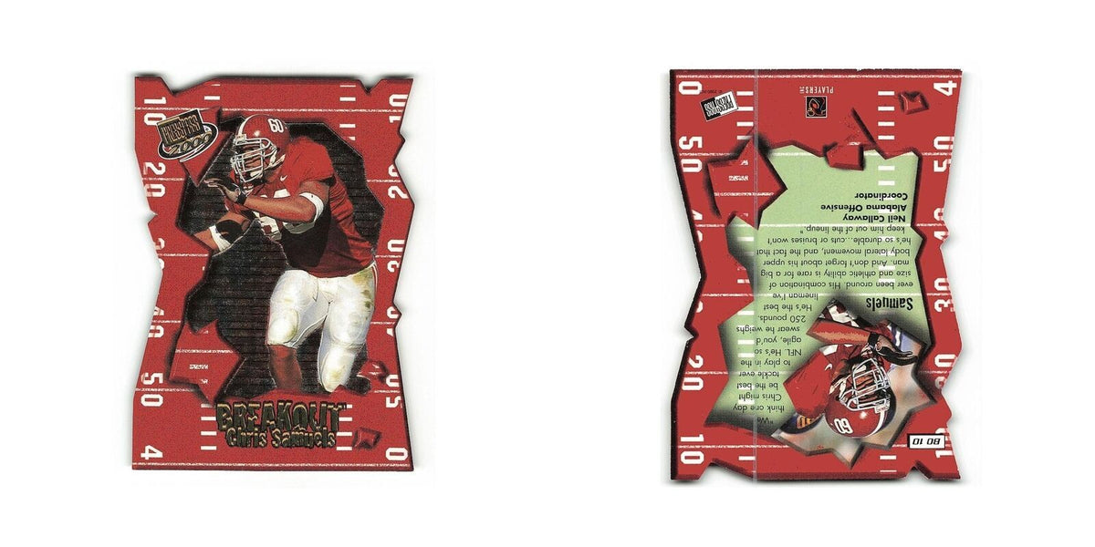 Chris Samuels 2000 Press Pass Breakout #10 Alabama Crimson Tide Football Card NM