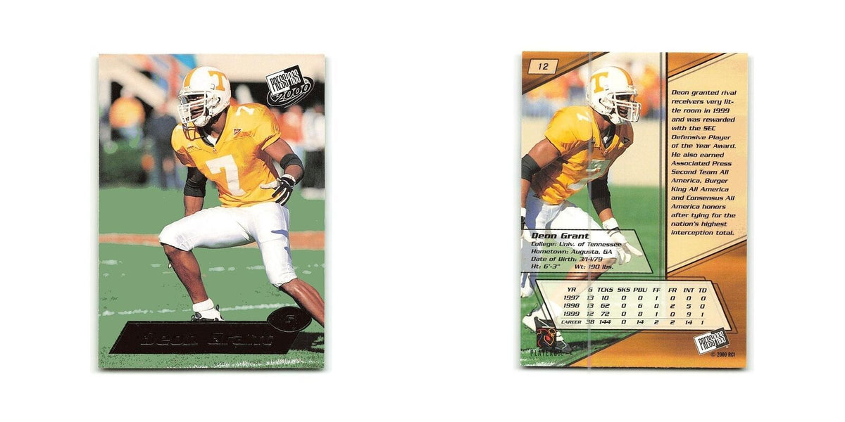 Deon Grant 2000 Press Pass #12
