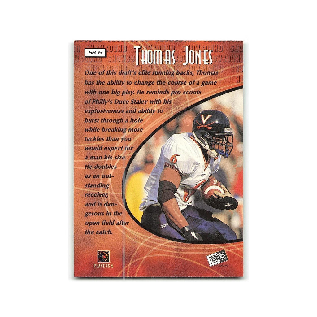 Thomas Jones 2000 Press Pass Showbound #SB 6 University of Virginia Cavaliers NM