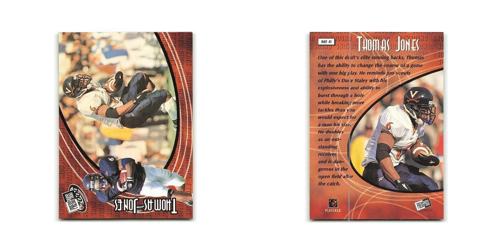 Thomas Jones 2000 Press Pass Showbound #SB 6 University of Virginia Cavaliers NM