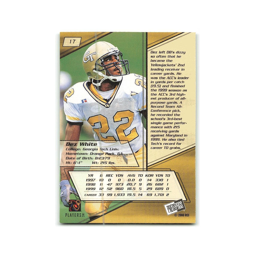 Dez White 2000 Press Pass #17