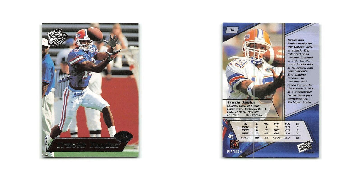 Travis Taylor 2000 Press Pass #34 Florida Gators Football Card NM