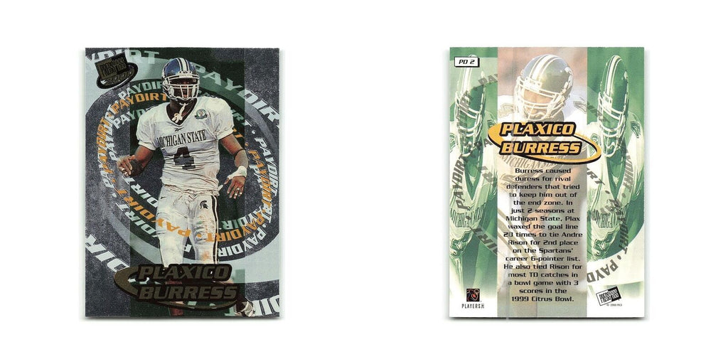 Plaxico Burress 2000 Press Pass #PD 2 Michigan State Spartans Football Card NM