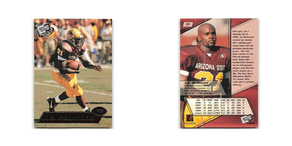 J.R. Redmond 2000 Press Pass #39 Arizona State Sun Devils Football Card NM