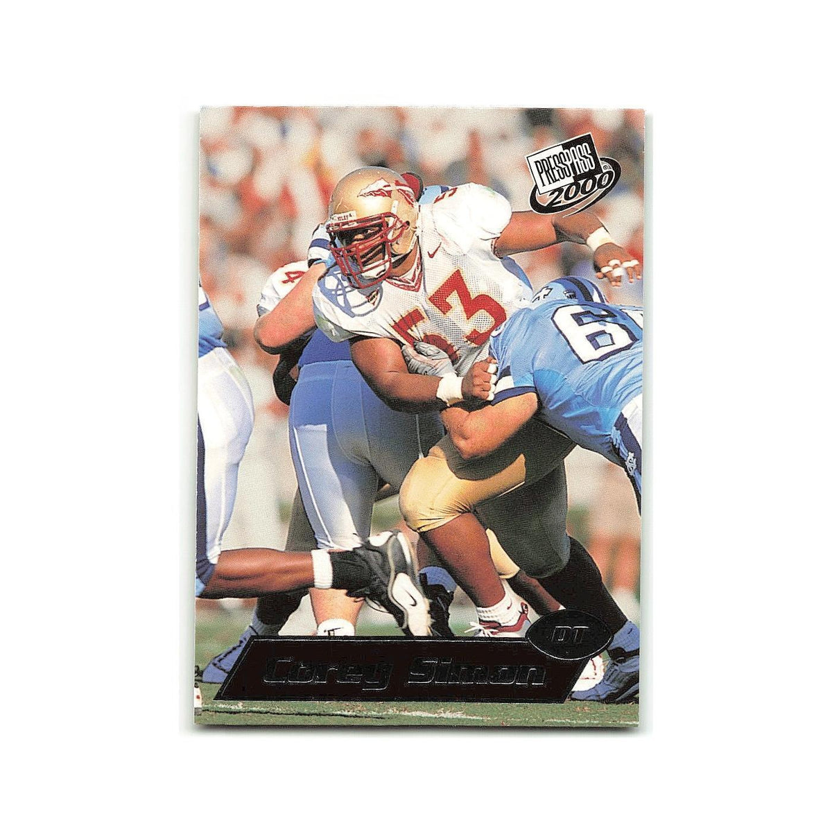 Corey Simon 2000 Press Pass #9 Florida State Seminoles Card NM