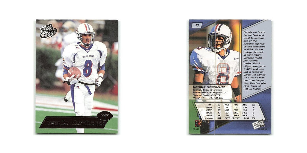 Dennis Northcutt 2000 Press Pass #40 Arizona Football Card NM
