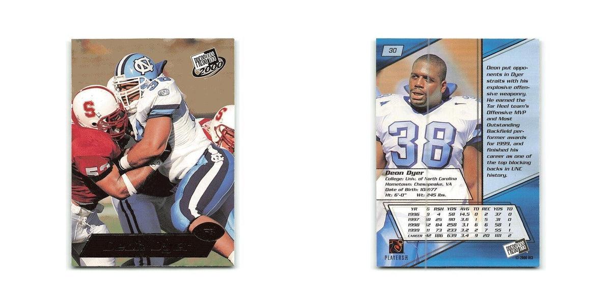 Deon Dyer 2000 Press Pass #30  Football Card NM