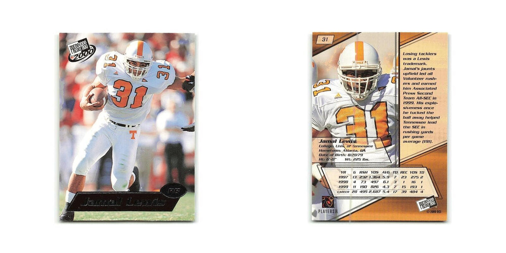 Jamal Lewis 2000 Press Pass #31 Tennessee Football Card NM