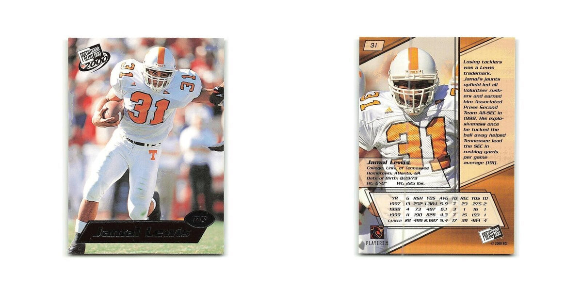 Jamal Lewis 2000 Press Pass #31 Tennessee Football Card NM