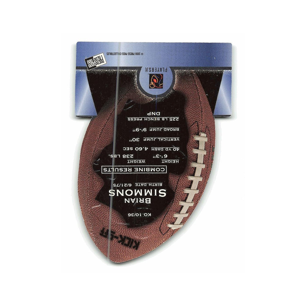 Brian Simmons 1998 Press Pass Kick-Off #10 North Carolina Tar Heels NM