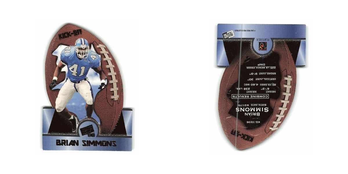 Brian Simmons 1998 Press Pass Kick-Off #10 North Carolina Tar Heels NM