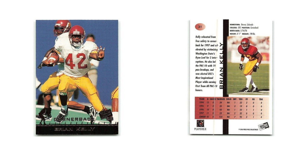 Brian Kelly 1998 Press Pass #31 USC Trojans Football Card NM