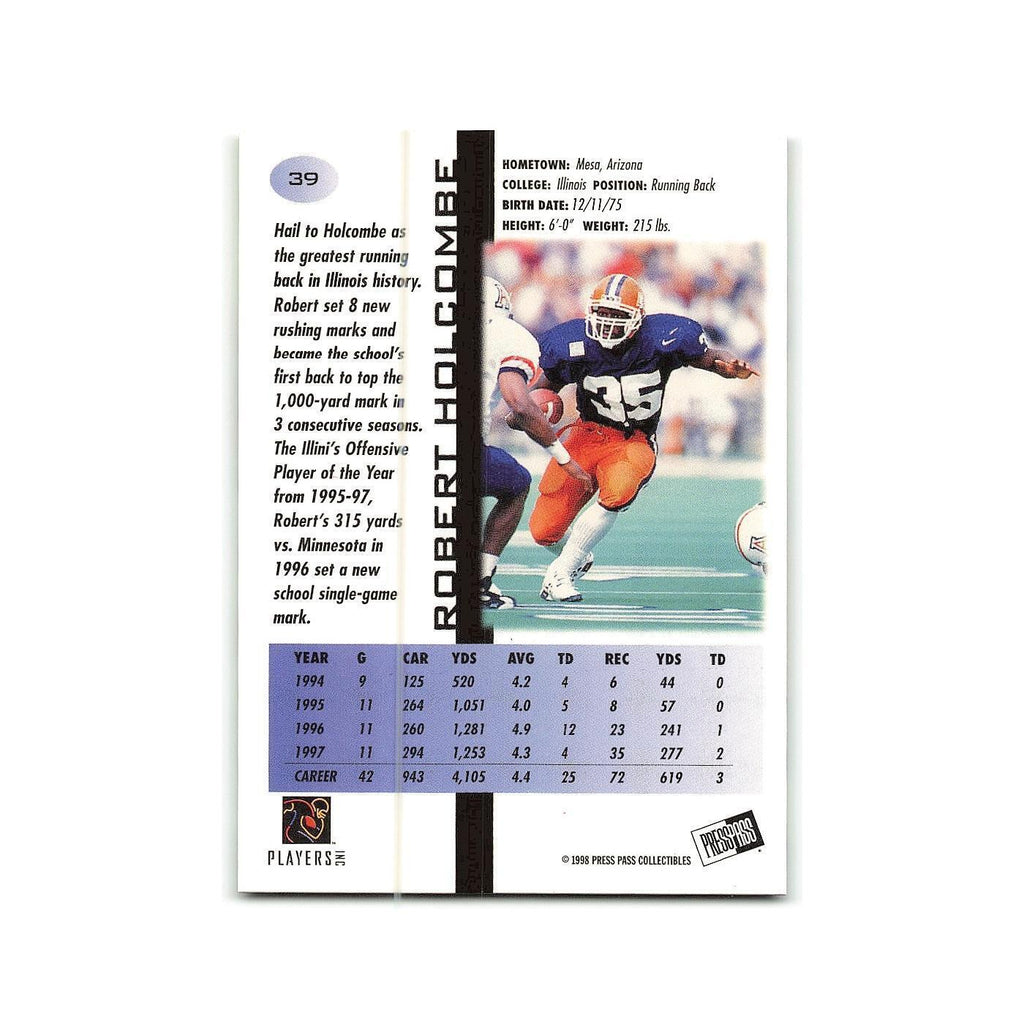 Robert Holcombe 1998 Press Pass #39 Football Card NM