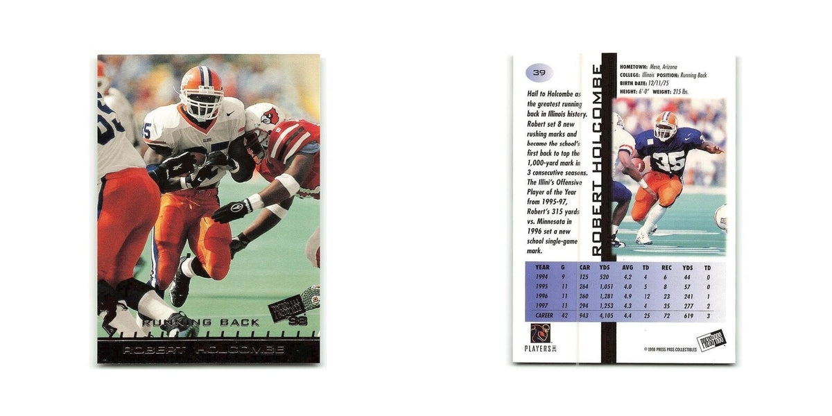 Robert Holcombe 1998 Press Pass #39 Football Card NM