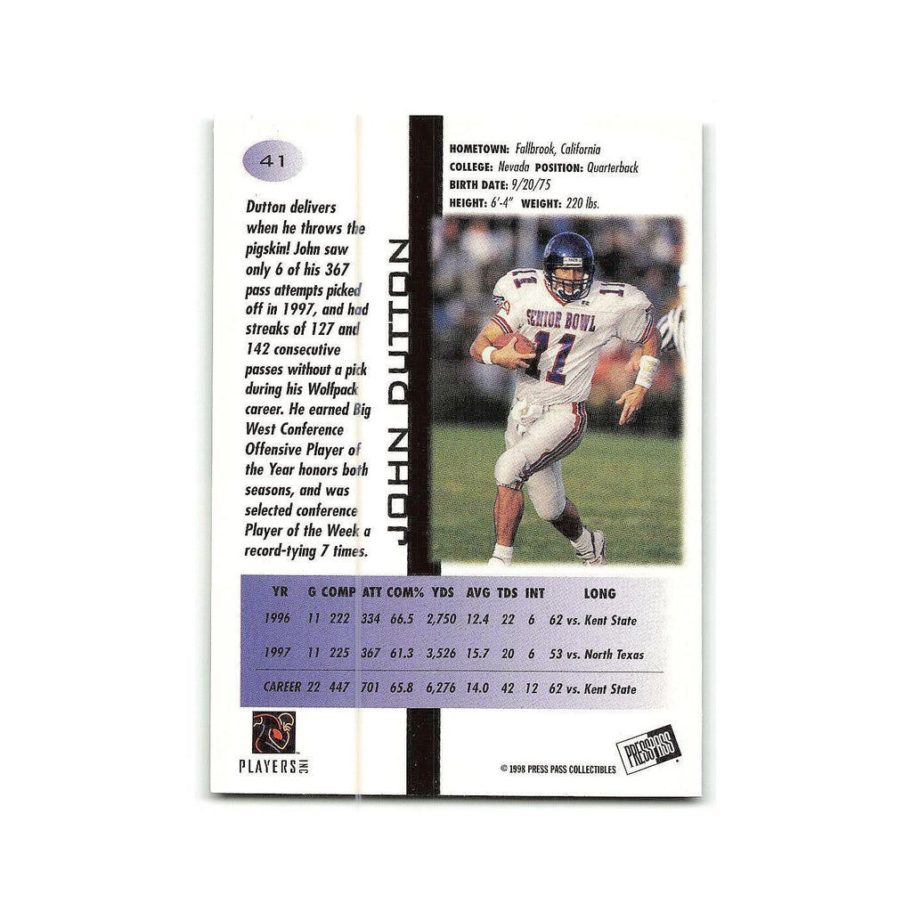 John Dutton 1998 Press Pass #41
