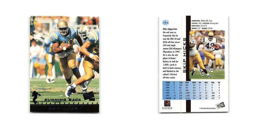 Skip Hicks 1998 Press Pass Blue #42