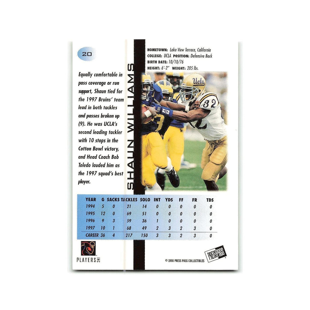 Shaun Williams 1998 Press Pass #20