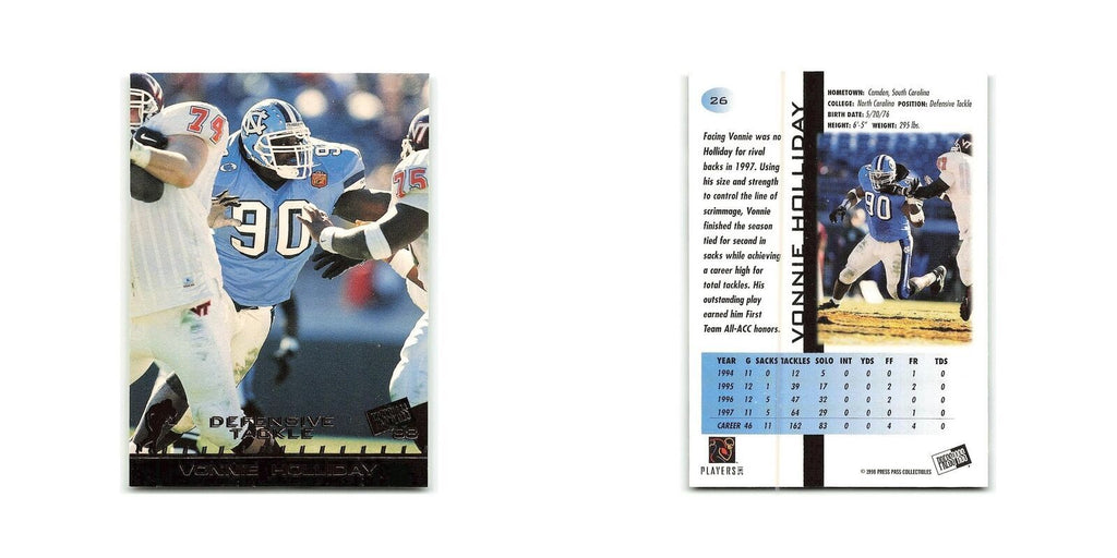 Vonnie Holliday 1998 Press Pass Blue #26 North Carolina Tar Heels NM
