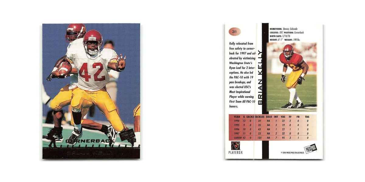 Brian Kelly 1998 Press Pass #31 USC Trojans Football Card NM