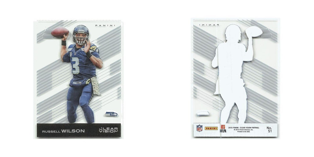 Russell Wilson 2015 Panini Clear Vision #51A Seattle Seahawks Football Card NM