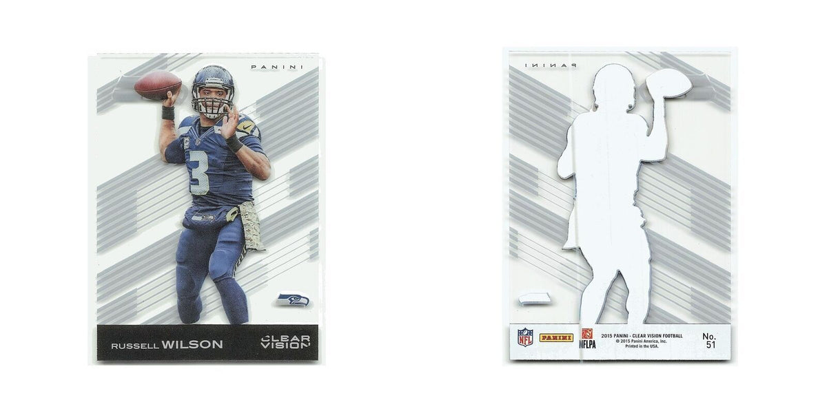 Russell Wilson 2015 Panini Clear Vision #51A Seattle Seahawks Football Card NM
