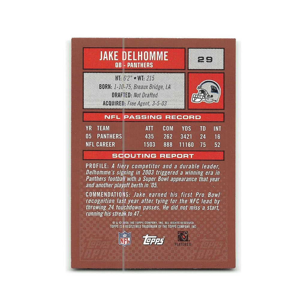 Jake Delhomme 2006 Topps Draft Picks & Prospects #29 Carolina Panthers NM