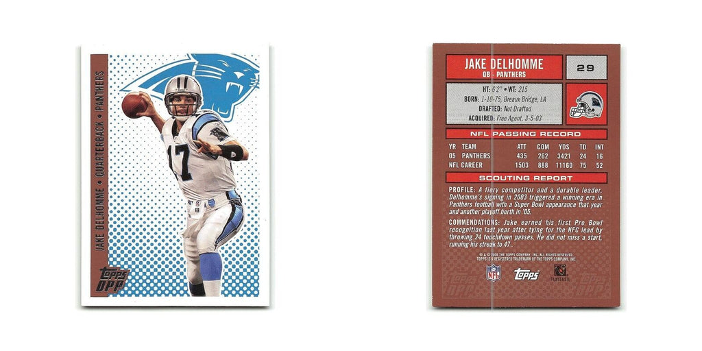 Jake Delhomme 2006 Topps Draft Picks & Prospects #29 Carolina Panthers NM