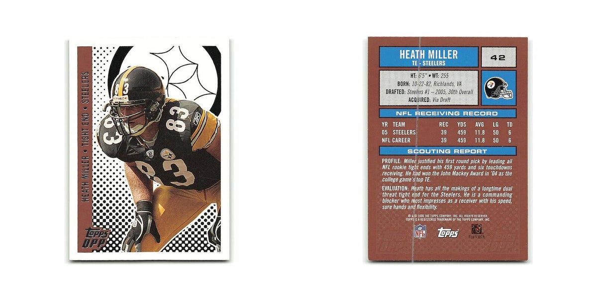 Heath Miller 2006 Topps Draft Picks & Prospects #42 Pittsburgh Steelers NM