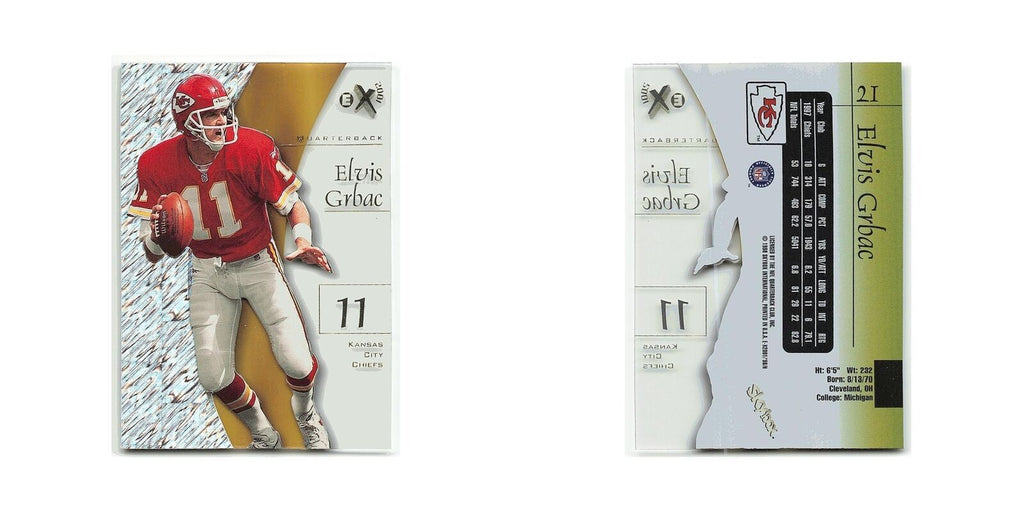 Elvis Grbac 1998 SkyBox E-X2001 #21 Kansas City Chiefs Football Card NM
