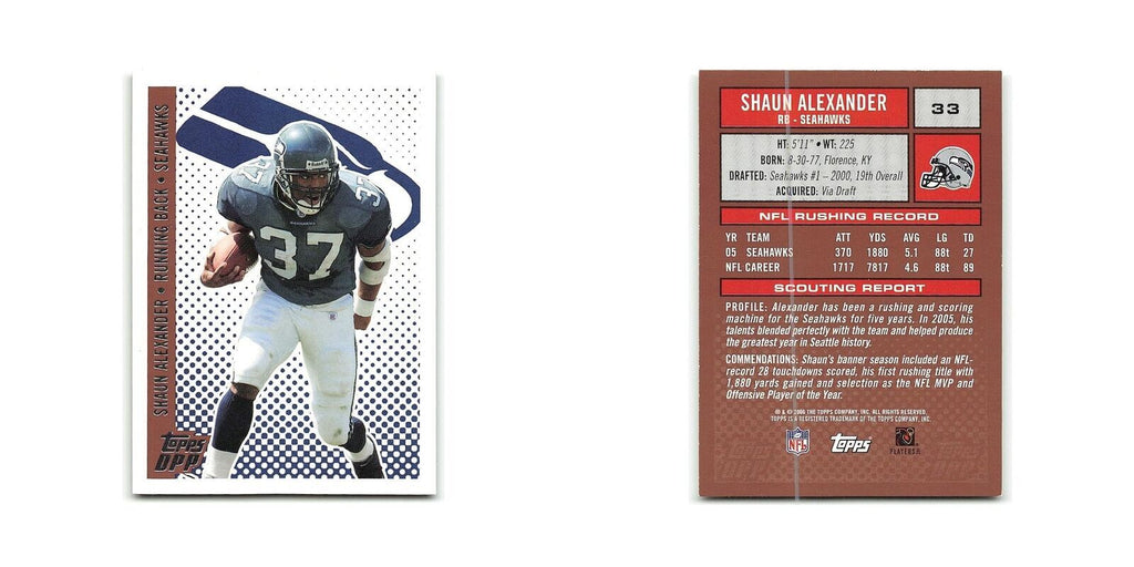 Shaun Alexander 2006 Topps Draft Picks & Prospects #33