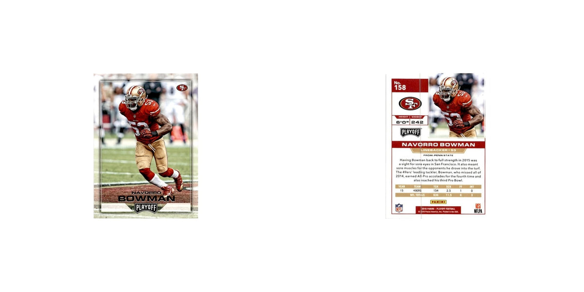 Navorro Bowman 2016 Panini Playoff #158 San Francisco 49ers Football Card NM