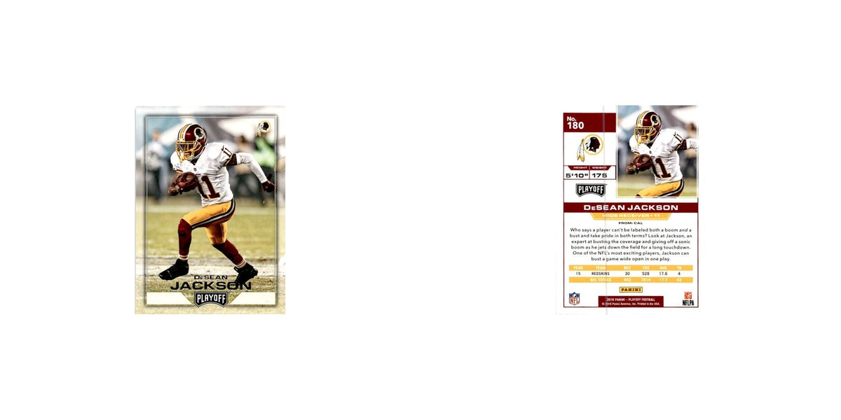 DeSean Jackson 2016 Panini Playoff #180 Washington Redskins Football Card NM