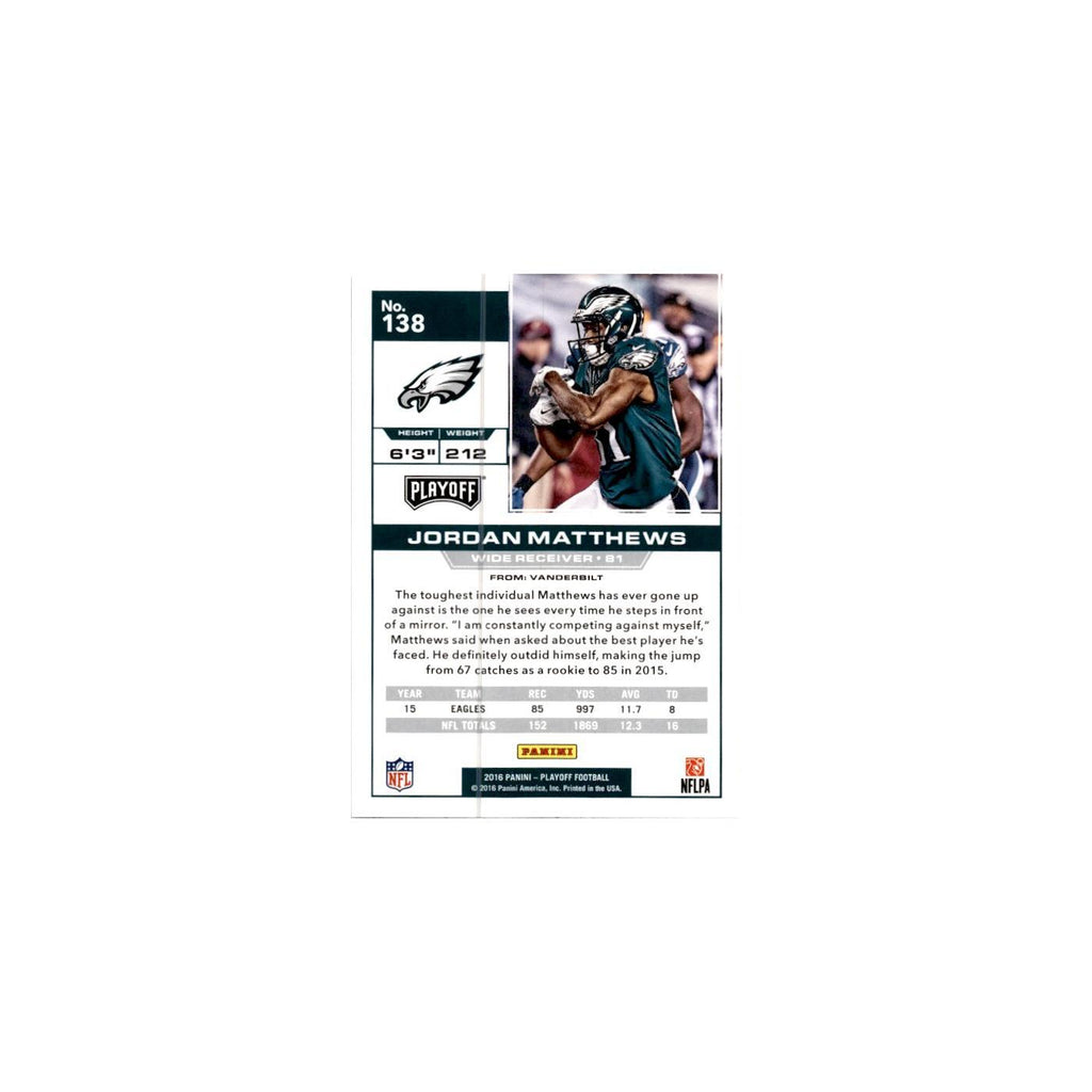 Jordan Matthews 2016 Panini Playoff #138 Philadelphia Eagles Football Card NM