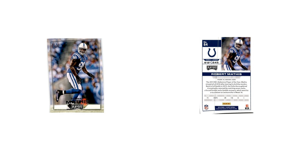 Robert Mathis 2016 Panini Playoff #84 Indianapolis Colts Football Card NM