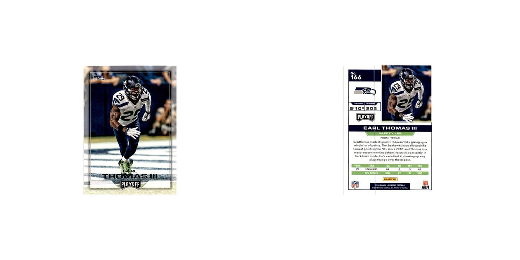 Earl Thomas 2016 Panini Playoff #166 Seattle Seahawks Football Card NM