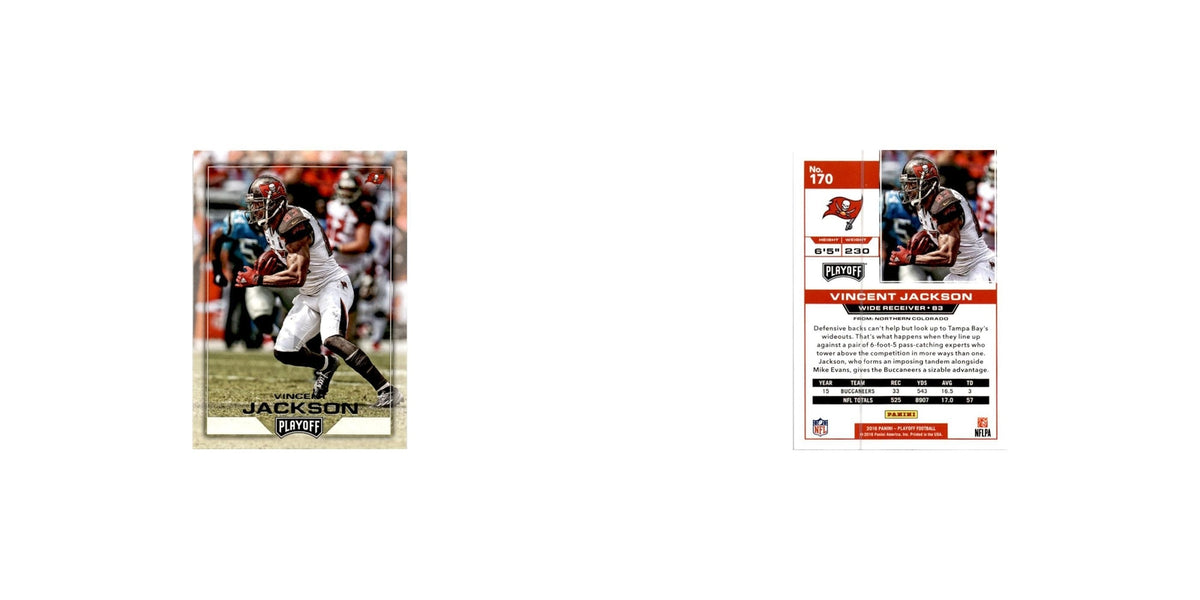 Vincent Jackson 2016 Panini Playoff #170 Tampa Bay Buccaneers Football Card NM