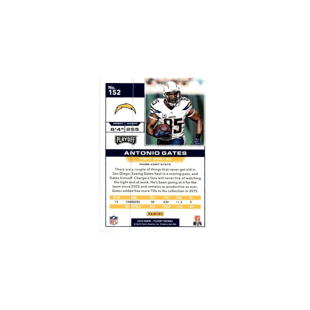 Antonio Gates 2016 Panini Playoff #152 San Diego Chargers Football Card NM
