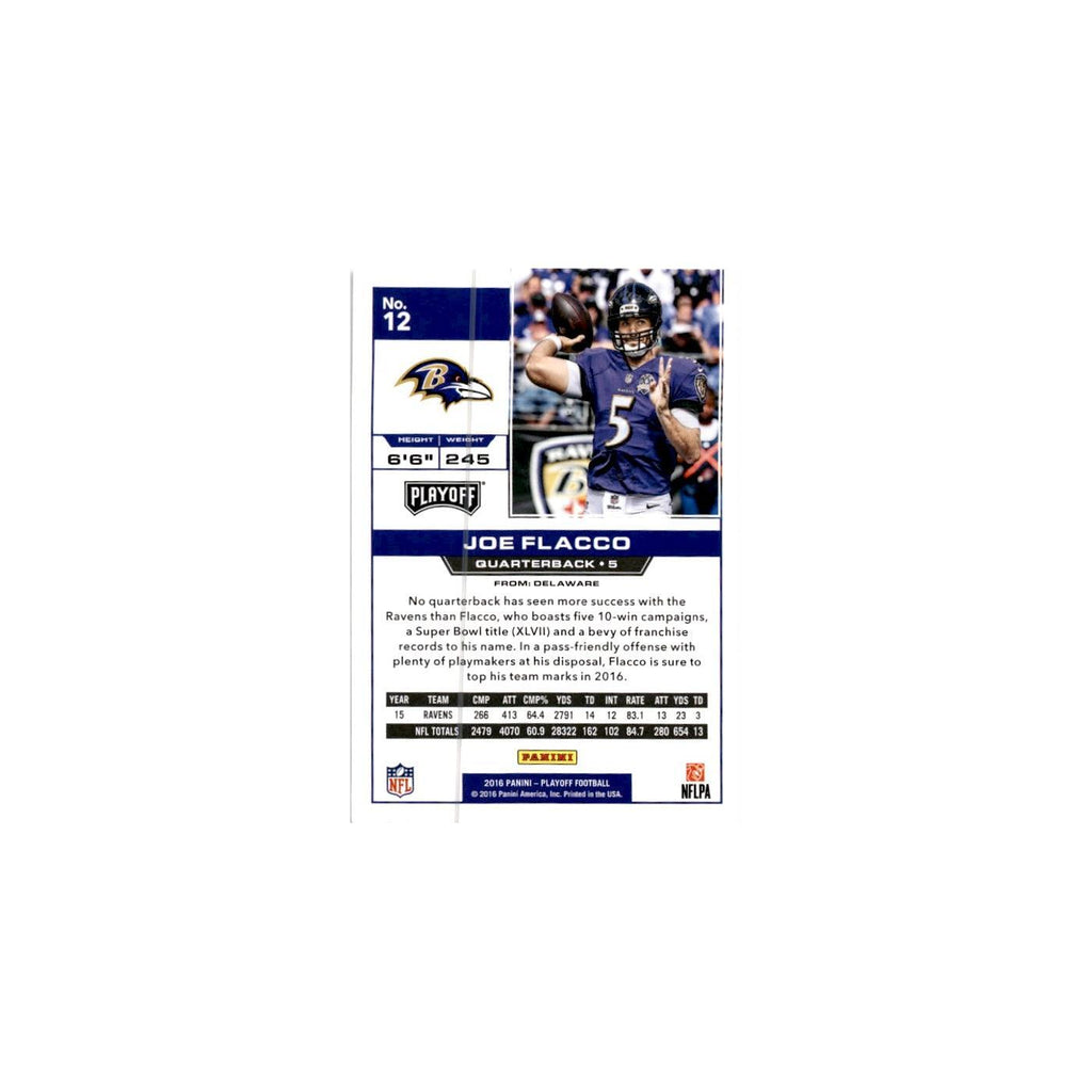 Joe Flacco 2016 Panini Playoff #12 Baltimore Ravens Football Card NM