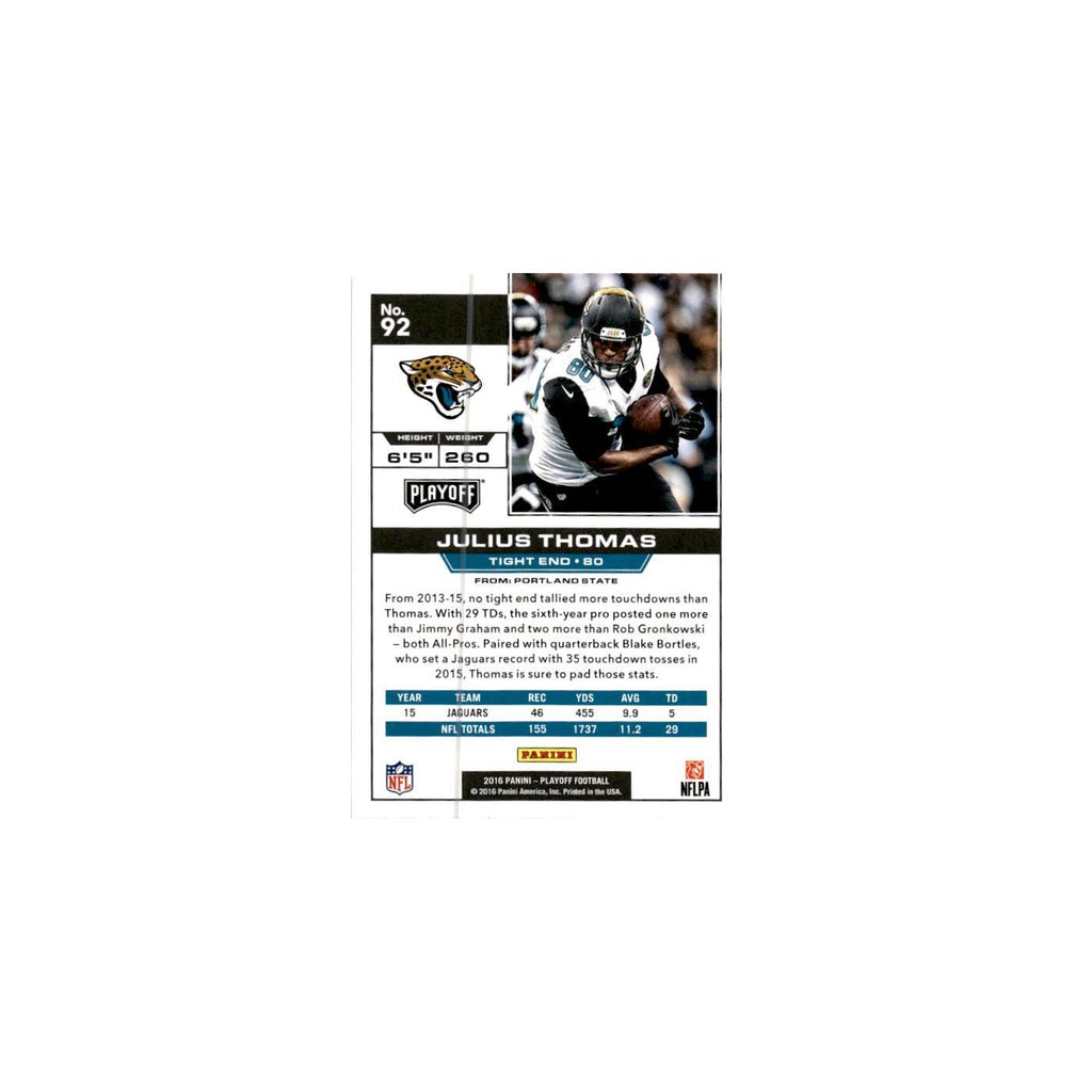 Julius Thomas 2016 Panini Playoff #92 Jacksonville Jaguars Football Card NM